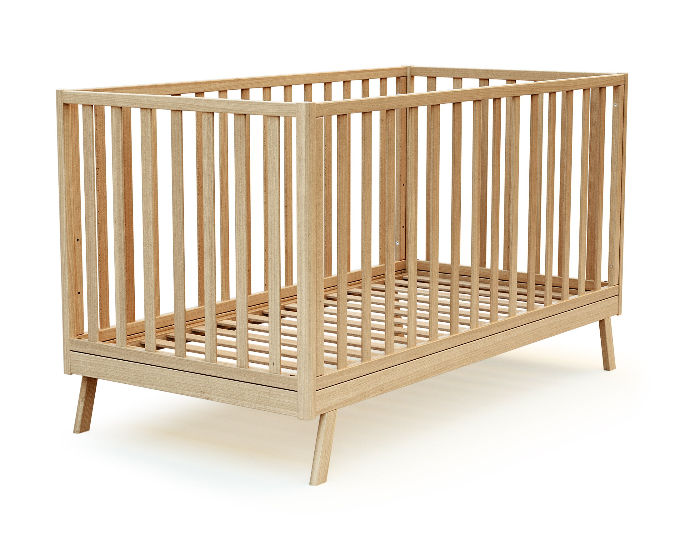 Babybett aus lackiertem Buchenholz 70 x 140 cm