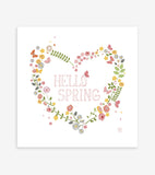 HELLO SPRING - Poster für Kinder - Blühende Herzen