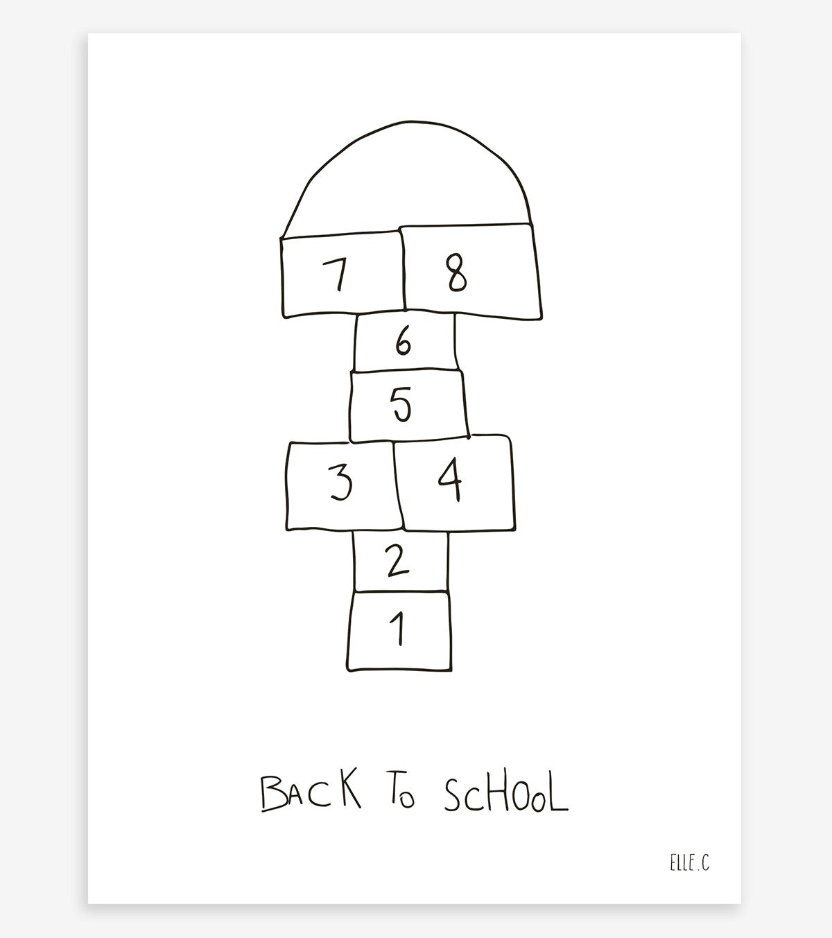 BACK TO SCHOOL - Kinderposter - Marelle, back to school