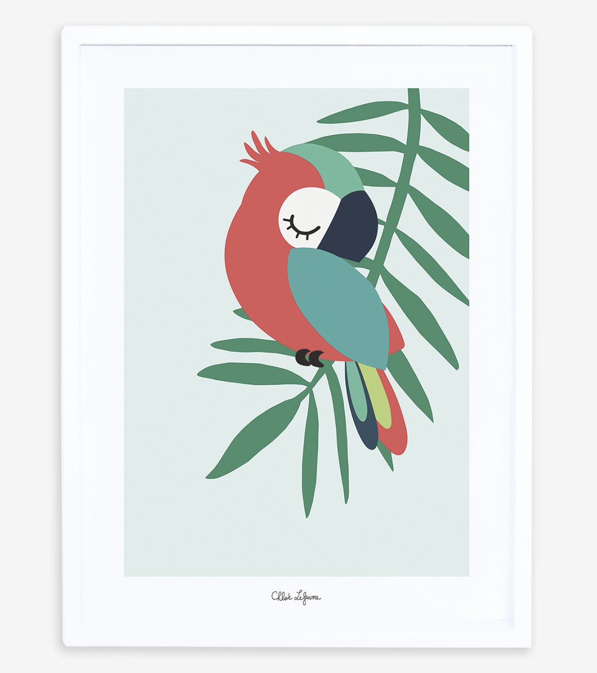 TROPICA - Poster für Kinder - Der Papagei (grün)