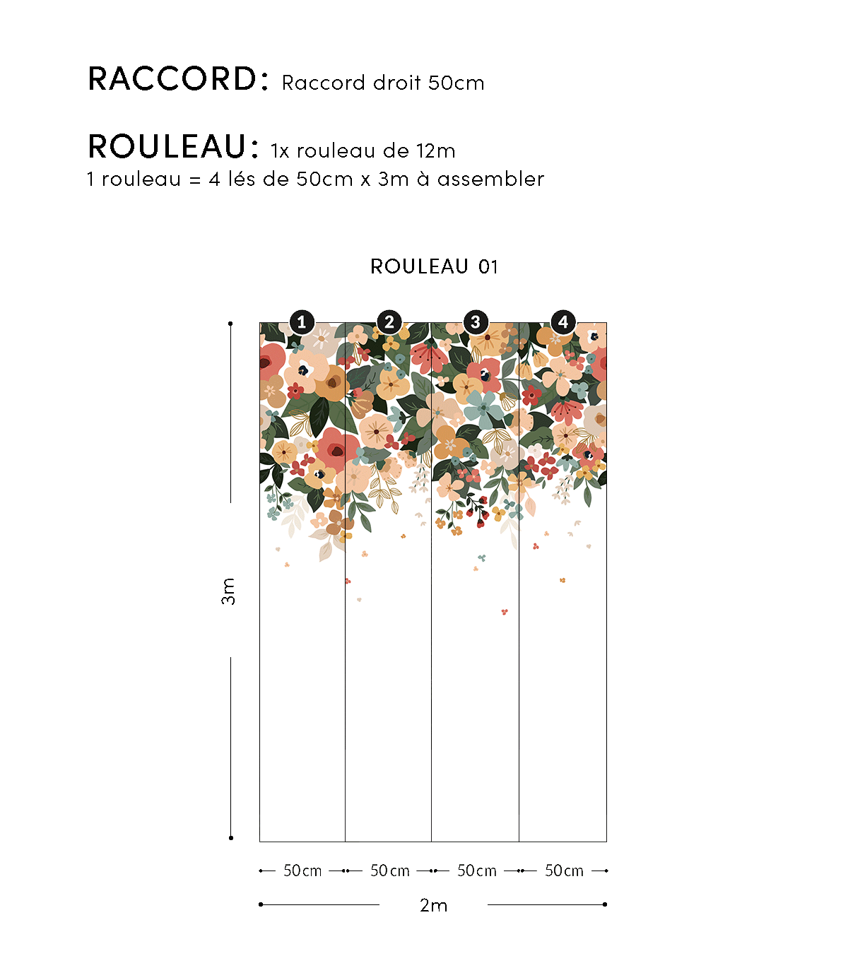 BLOEM - Panorama-Tapete - Große Blumen