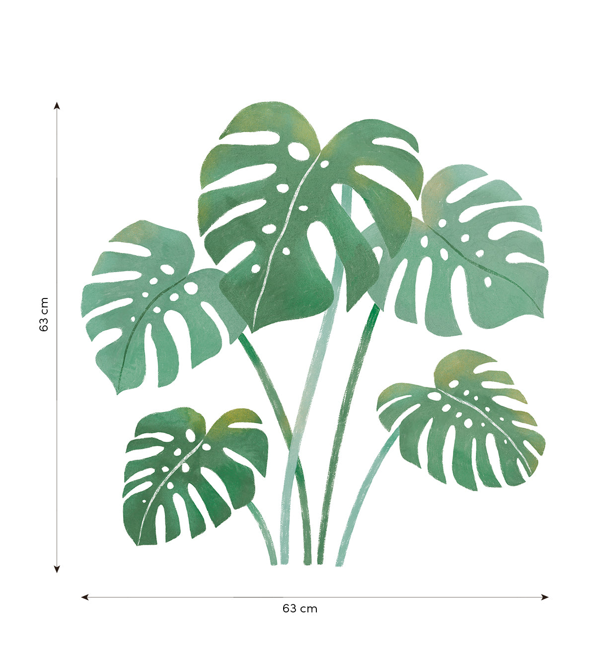 YATSUNI - Wandsticker Wandbilder - Monstera-Blatt