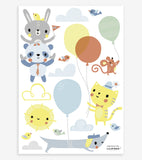 UP! - Wandsticker Wandzeitung - Tiere und Luftballons