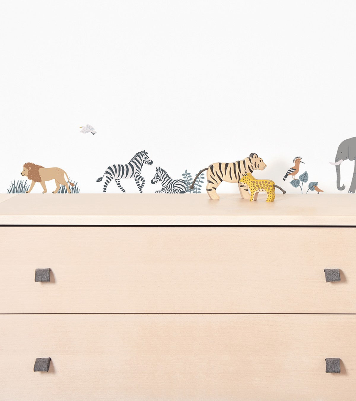 TANZANIA - Wandsticker wandbilder - Savanne: Elefant, Zebra, Löwe ...