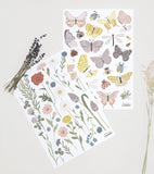 WILDFLOWERS - Wandsticker Wandbilder - Blumen: Kornblumen, Mohnblumen ...