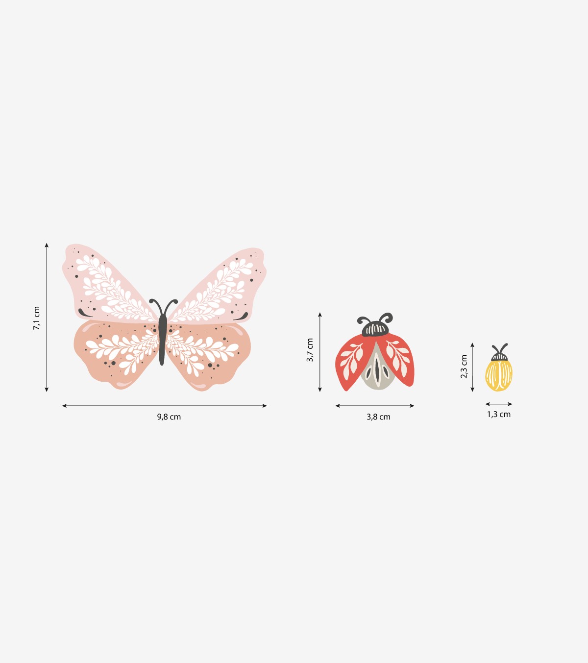 WILDFLOWERS - Wandsticker Wandbilder - Schmetterlinge und Insekten