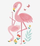 RIO - Große Wandsticker - Rosa Flamingos