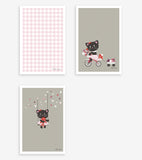 MILLY & FLORE - Set Posters Kind - Katzen und Blumen (5er Set)