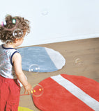 STONE - teppich Kind - Kieselstein (rot und grau)