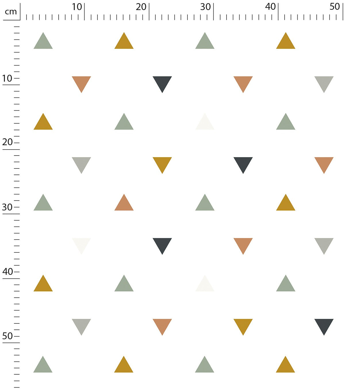 ENCHANTED - Kindertapete - Geometrisches Muster, Dreiecke (blau, grün)