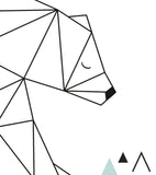 ORIGAMI - Poster Kind - Bär (geometrisch)