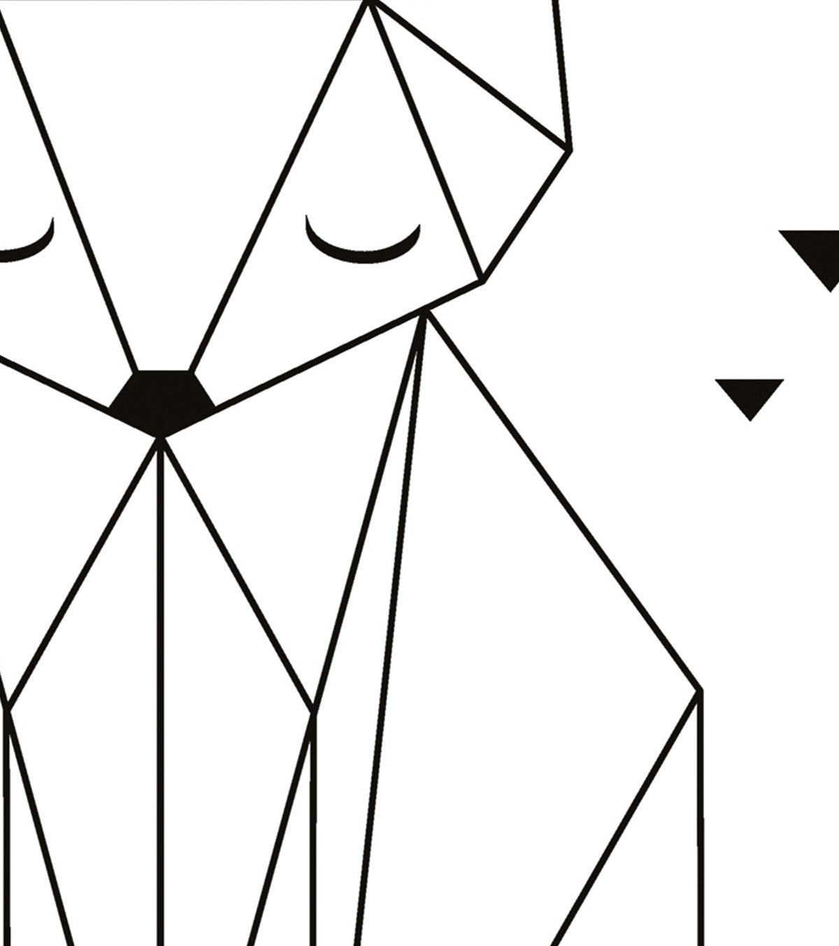 ORIGAMI - Poster Kind - Fuchs (geometrisch)