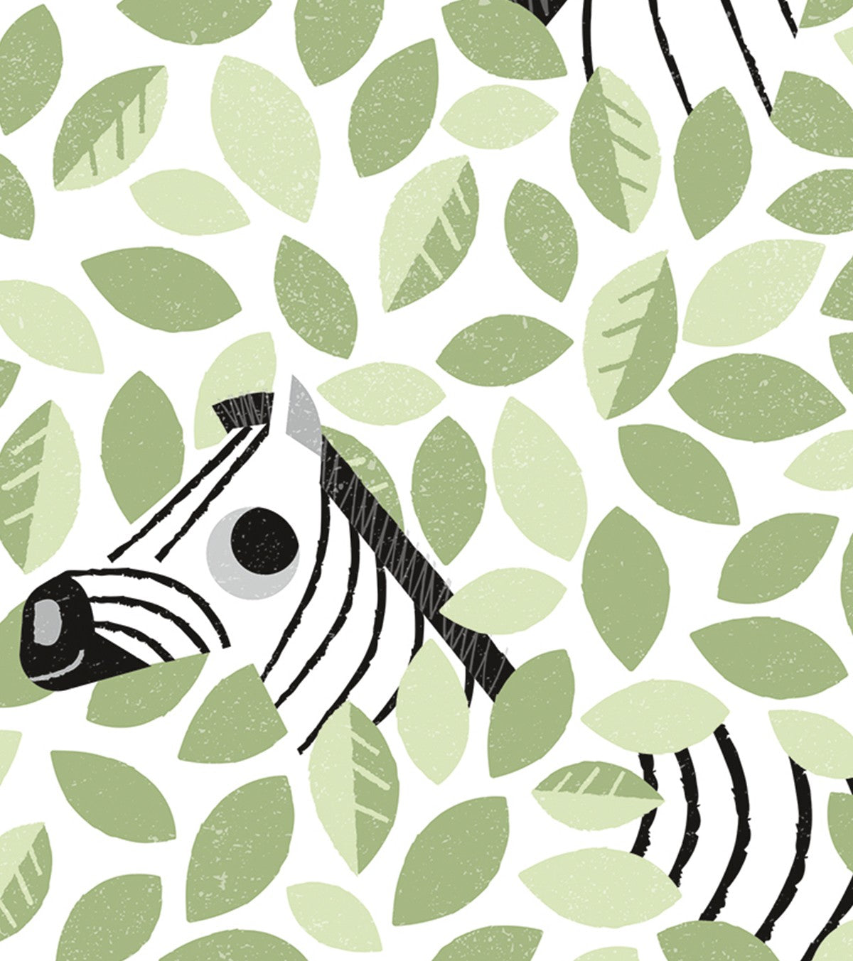 HIDE & SEEK - Kinderposter - Zebra und Blätter