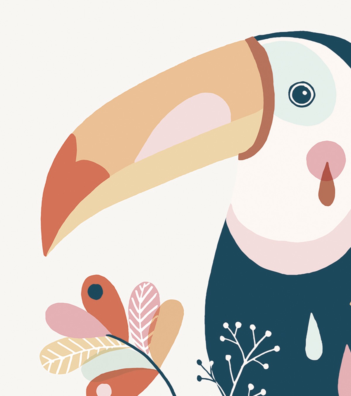 PARADISIO - Poster für Kinder - Tukan auf seinem Ast
