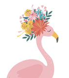 RIO - Kinderposter - Flamingo und Blätter