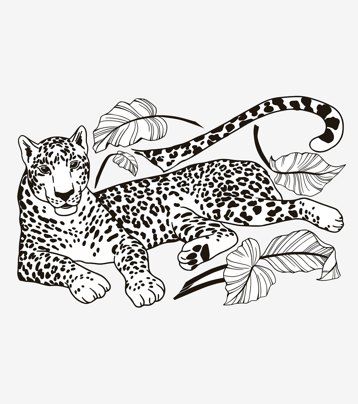 BLACK MAJIK - Großer Sticker - Verlängerter Leopard