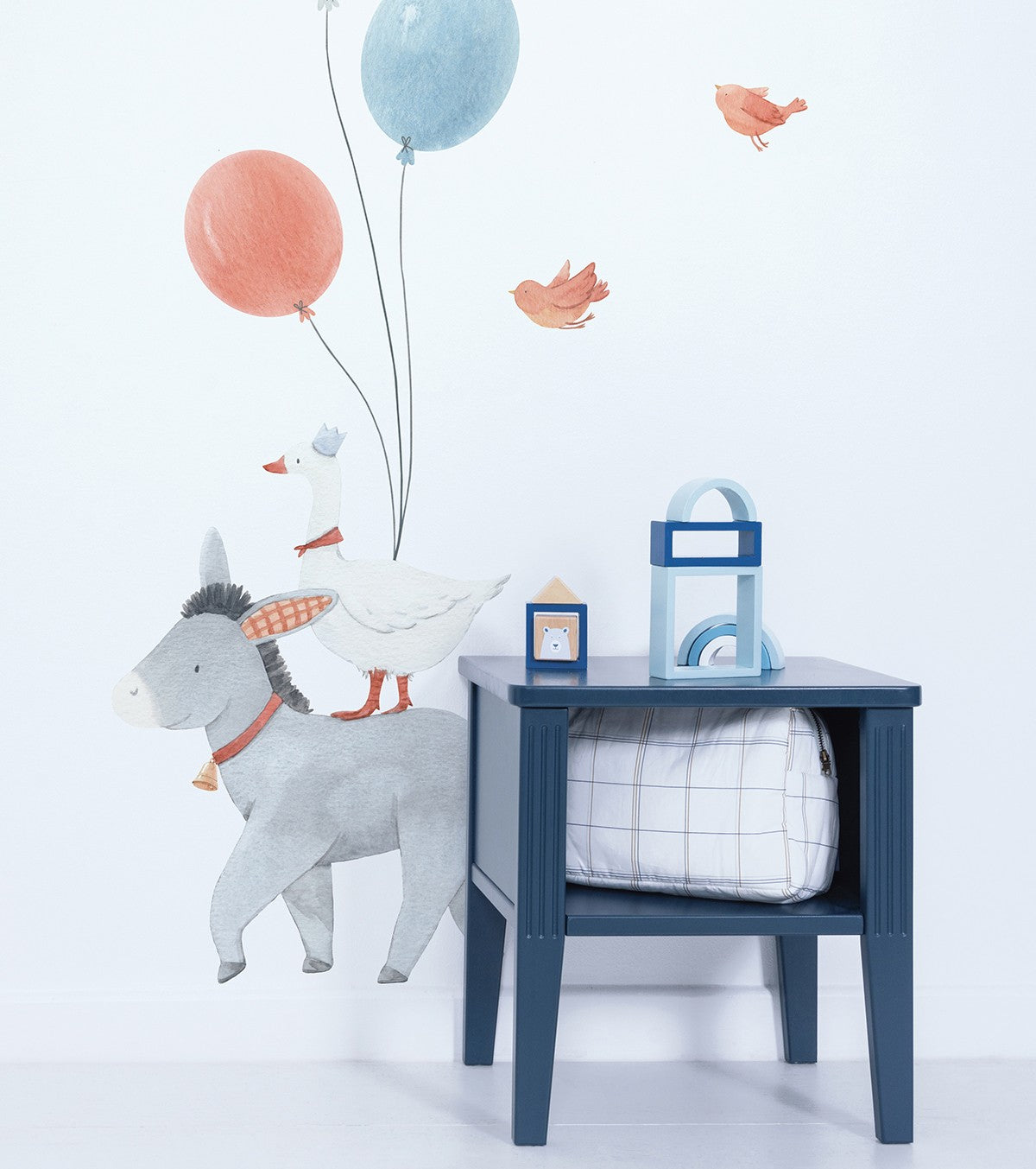 GENTLE FRIENDS - Großer Sticker - Esel und Luftballons