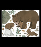 KHARU - Wandsticker Wandbilder - Die Bärenfamilie