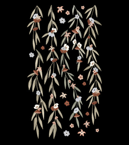 LILYDALE - Großer Sticker - Eukalyptus und Blumen