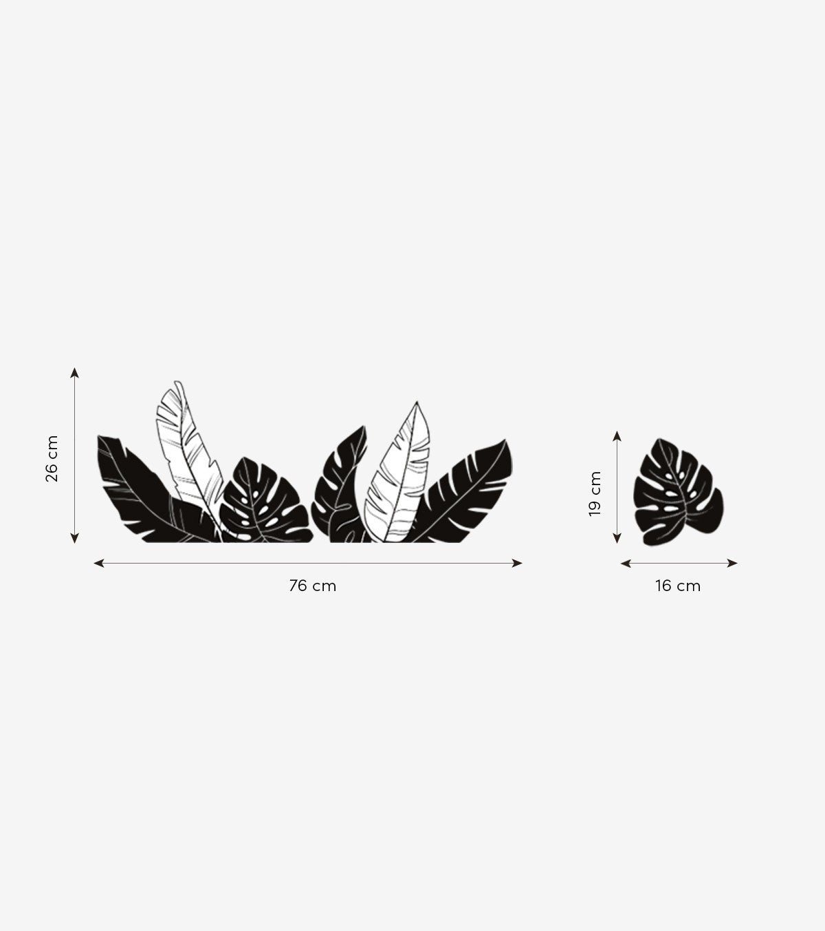 BLACK MAJIK - Großer Sticker - Tropische Blätter