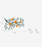 LOUISE - Großer Sticker - Zweige und Orangen