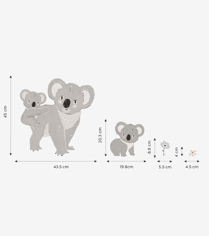 LILYDALE - Großer Sticker - Koala-Familie