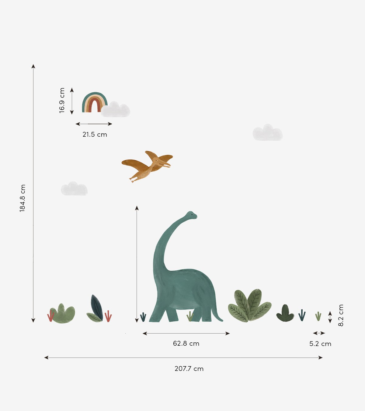 SUNNY - Großer Sticker - Große Dinosaurier