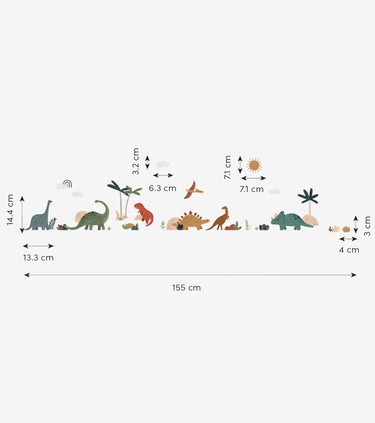 SUNNY - Wandsticker Wandbilder - Die Dinosaurier