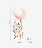 SELENE - Großer Sticker - Pierrot der Gepard (rosa)